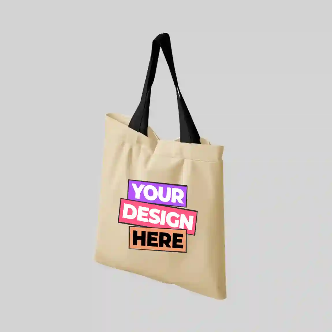 Two Tone Cotton Tote Bags