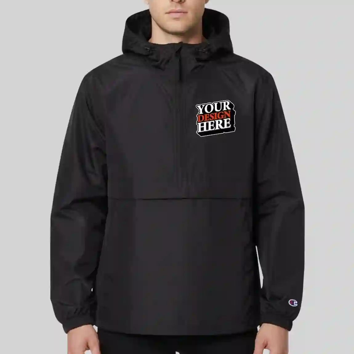 Apparel - Champion Adult Packable Anorak 1/4 Zip Jacket