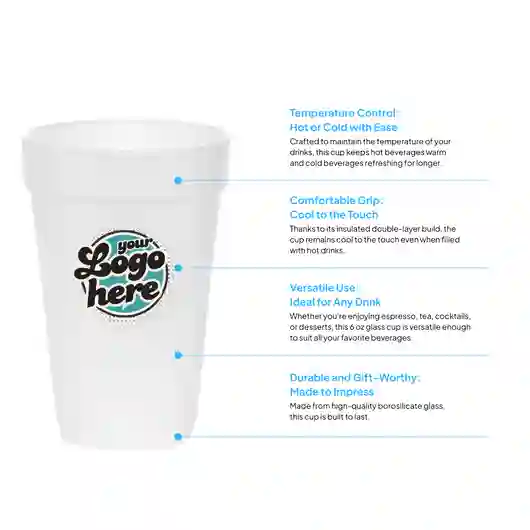 Drinkware - 6 oz / 8 oz / 12 oz / 16 oz Styrofoam Cup