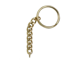 Gold Split Ring + Long Chain