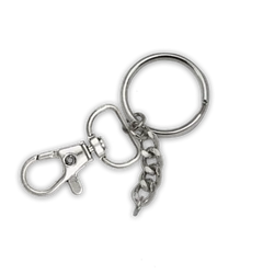 Silver Split Ring + Lobster Claw