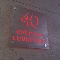 Laser Cutout Backlit Lightbox House Number