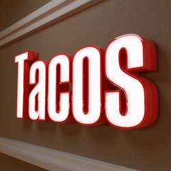 Face Lit Trimpcap Sign