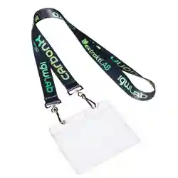 Dye Sublimated Open Ended Lanyard with Badge Holder