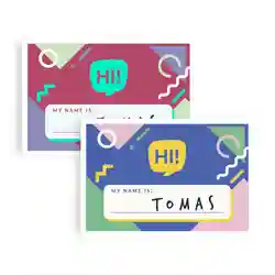 Name tag Stickers