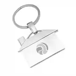 Custom House Shaped Metal Keychains