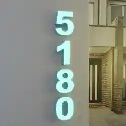 Face Lit House Number
