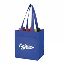 Custom Non-Woven 6 Bottle Wine Tote Bags