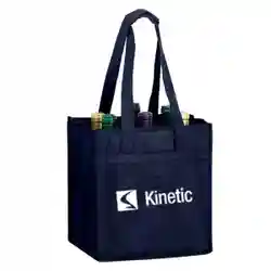 Custom Printed 6 Bottle Non-Woven Wine Tote Bags