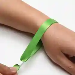 Custom Solid Color Satin Wristbands