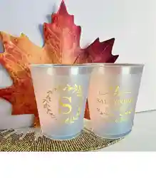 Custom Frosted Wedding Cups
