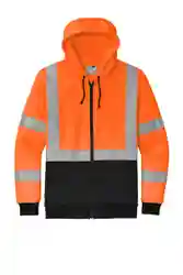 CornerStone® ANSI 107 Class 3 Heavy-Duty Fleece Full-Zip Hoodie