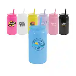 Colored glass stainless steel insulated cup