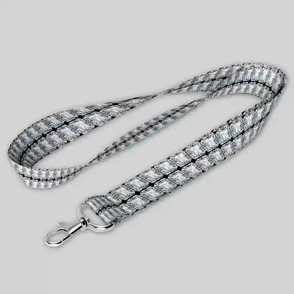 Silver bling lanyards with metal clasp attachment