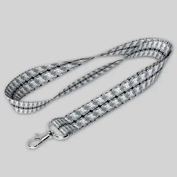 Silver bling lanyards with metal clasp attachment