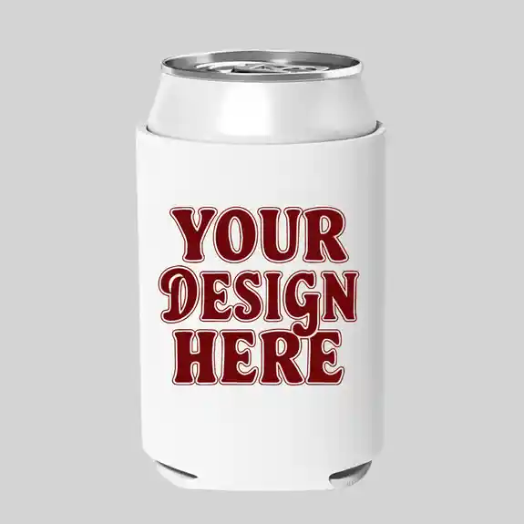 White beverage can with customizable design template space