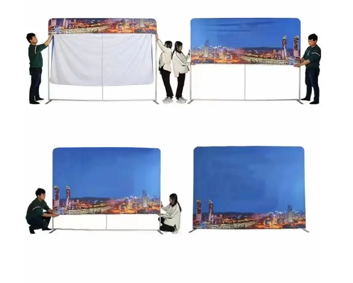 Displays & Banners - Custom Straight Tension Fabric Backdrop Media Wall