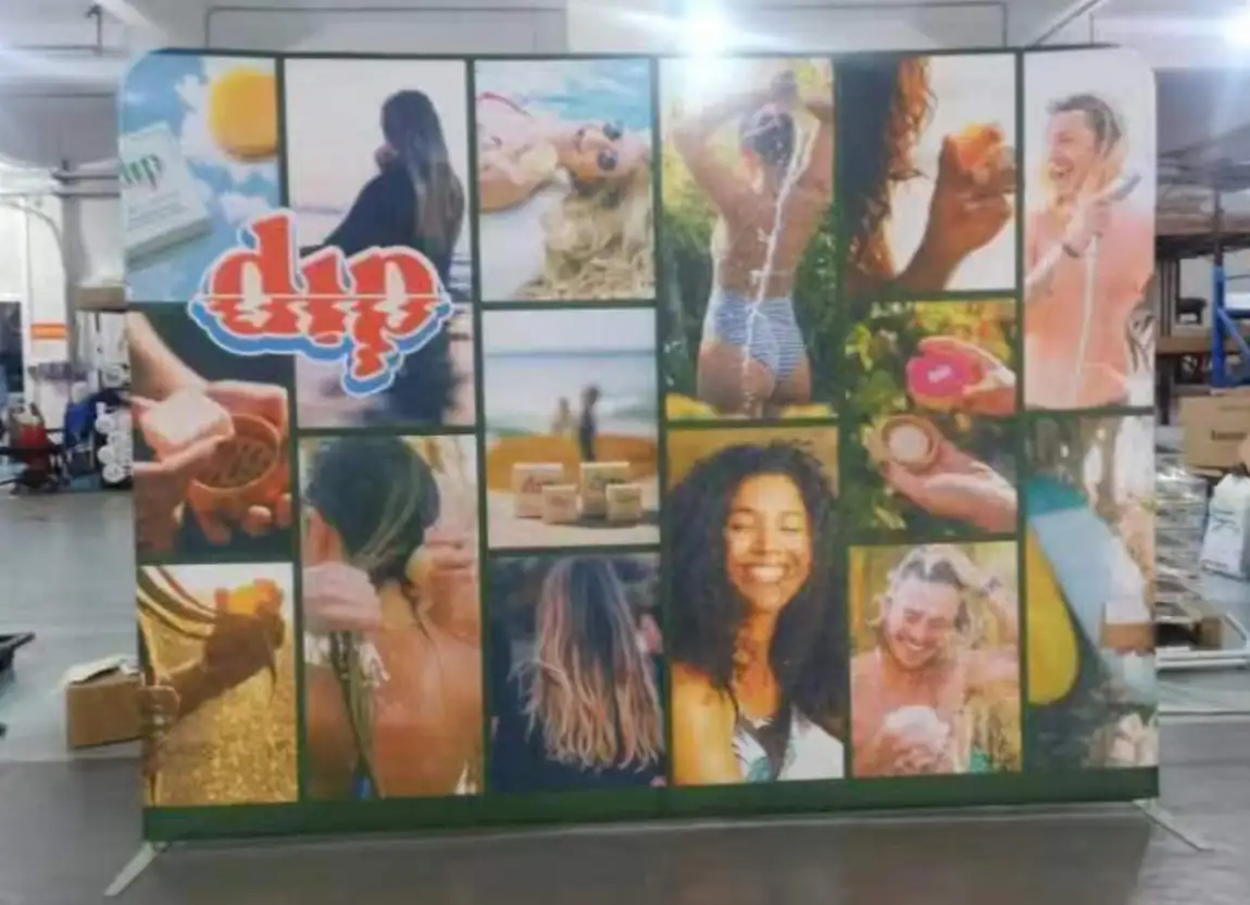 Displays & Banners - Custom Straight Tension Fabric Backdrop Media Wall