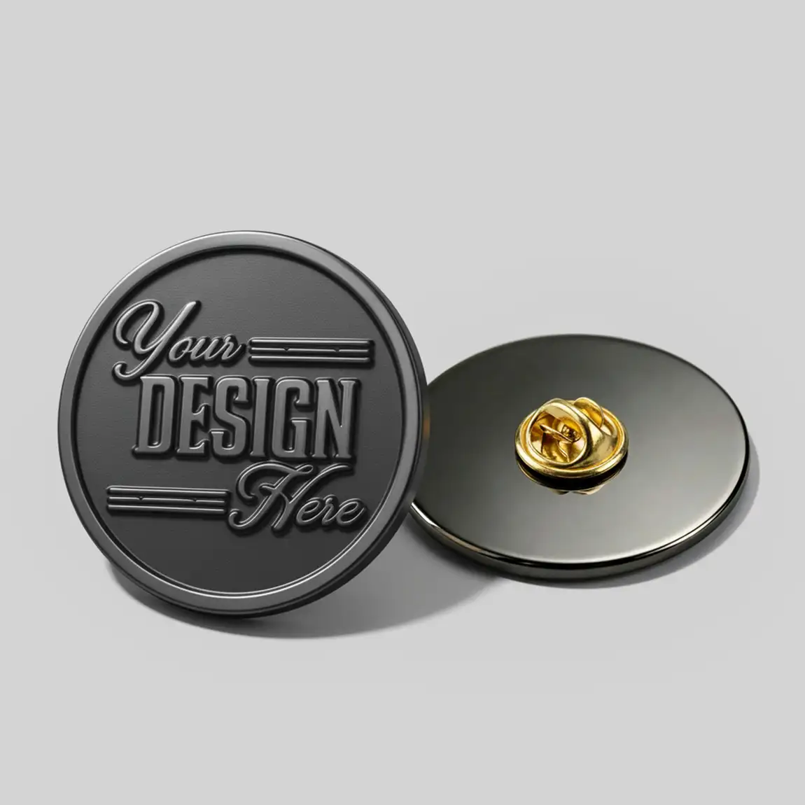 Lapel Pins - Black Nickel Polished Pins