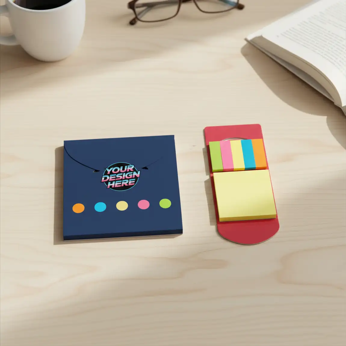 Sticky Notes and Flags in Pocket Case | Portable Office Essential