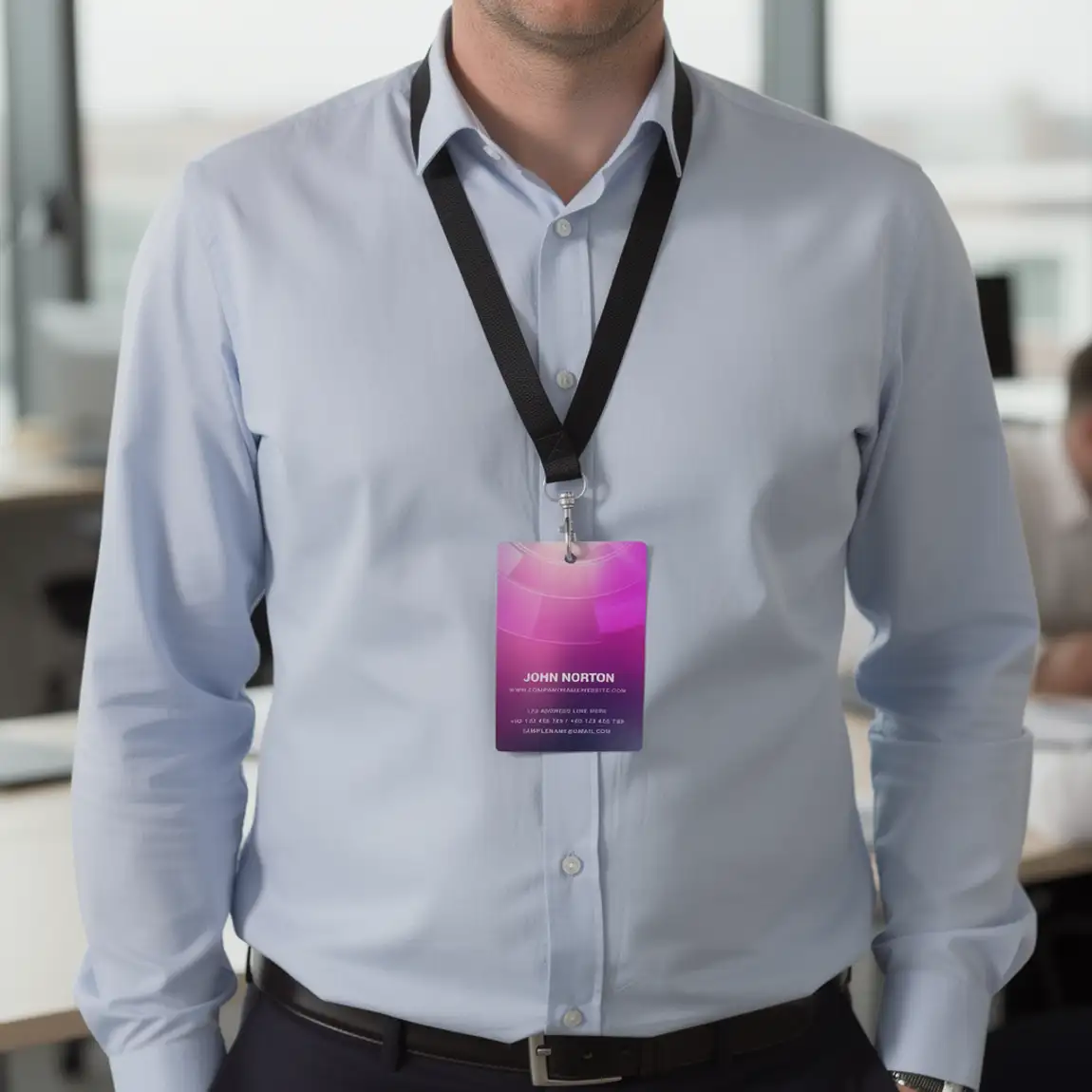 Lanyards & ID Cards - Custom Glossy ID Name Badges