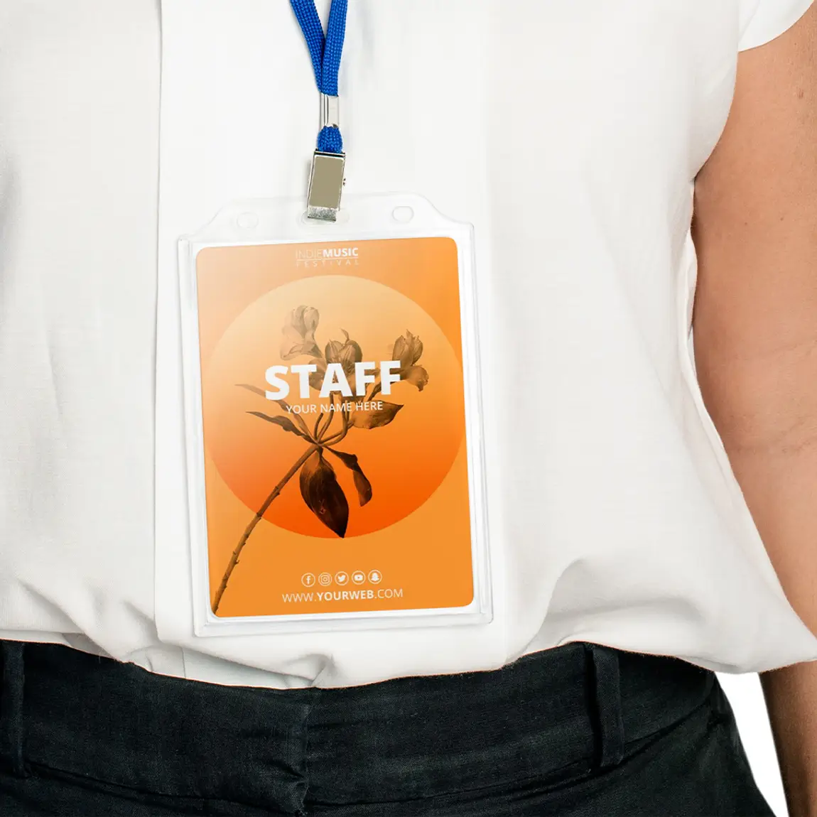 Blank Acrylic Badge Holders