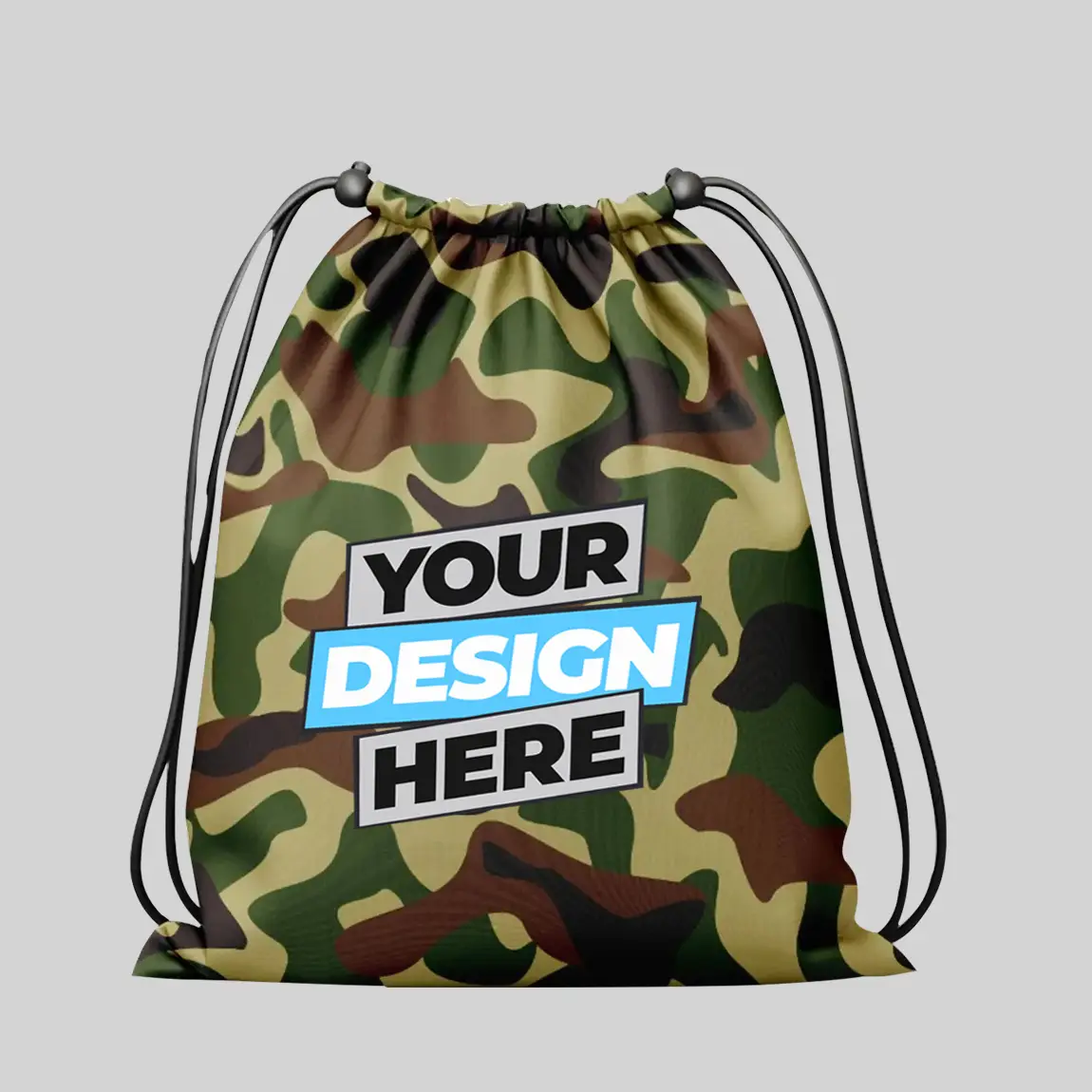 Tote Bags - Camouflage Nylon Drawstring Bags