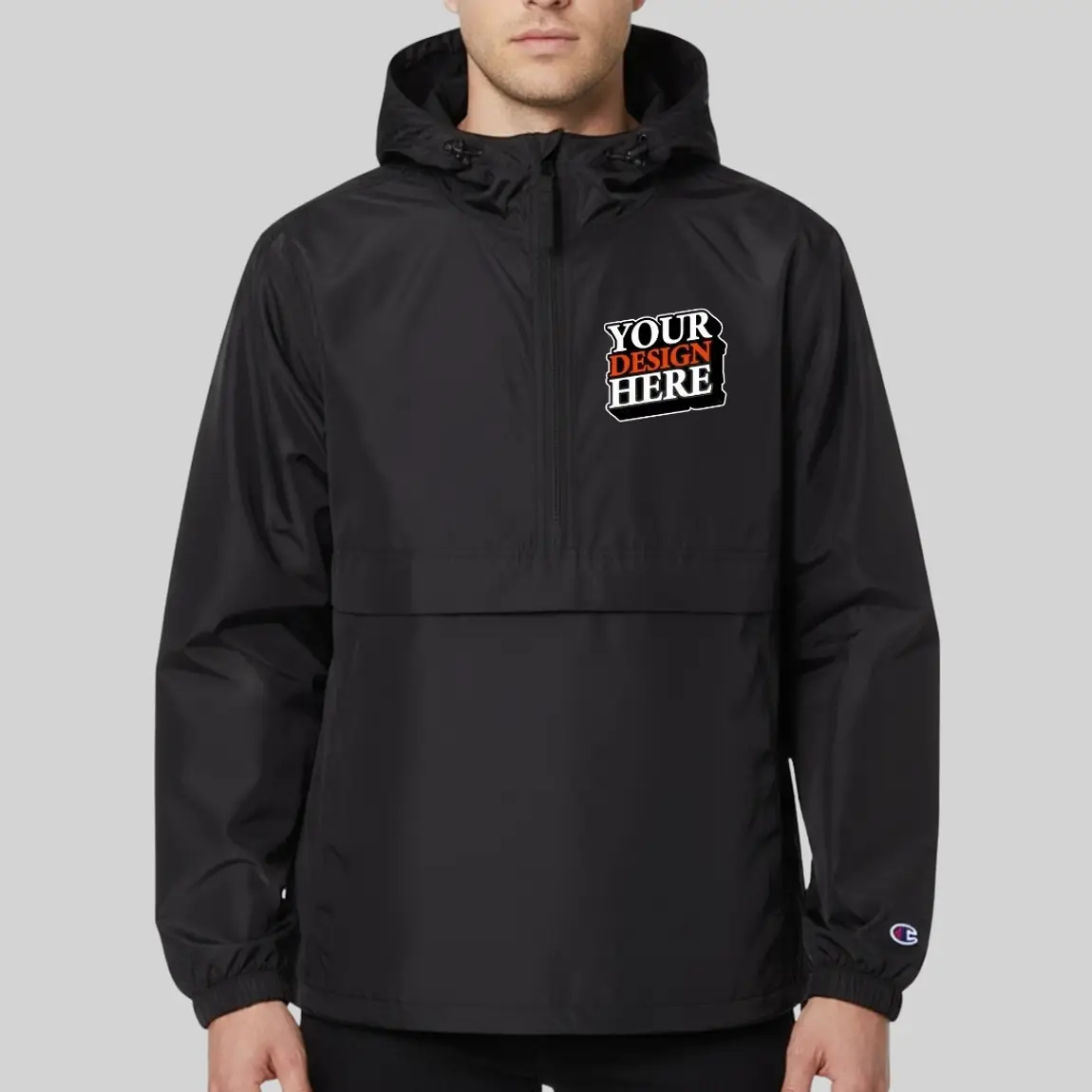 Apparel - Champion Adult Packable Anorak 1/4 Zip Jacket