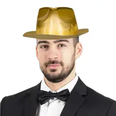 Gold Fedora Hat...
