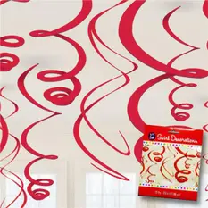 Red Swirl Decor...