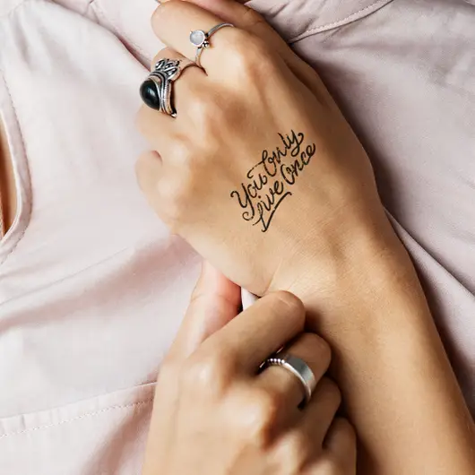 Tattoos Custom Inspirational Temporary Tattoos