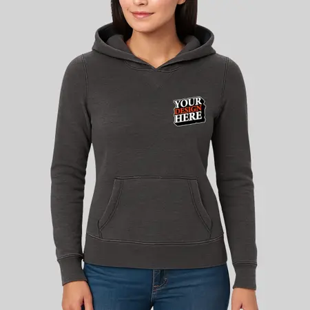 J America Ladies' Zen Pullover Fleece Hooded Sweatshirt