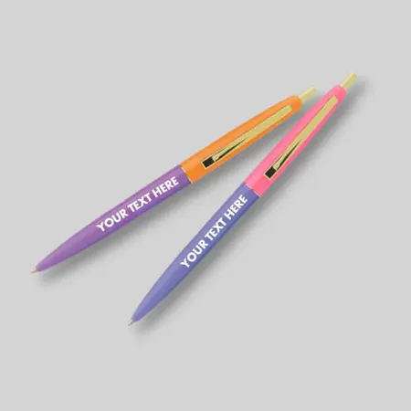 BIC Clic Pens with Gold Trim
