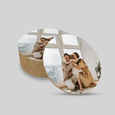 Custom Photo Fiberboard Coasters
