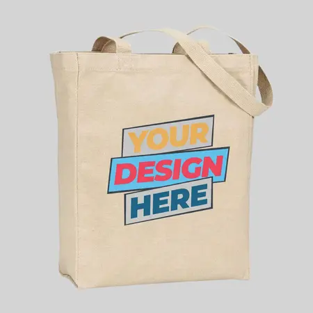 Full Side Gusset Cotton Tote Bags (Natural)