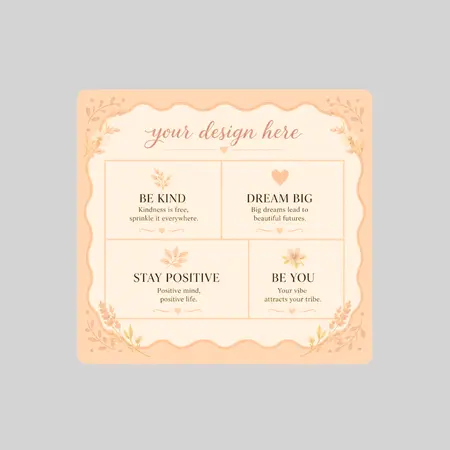 Picture Frame w/ 4 Message Magnets