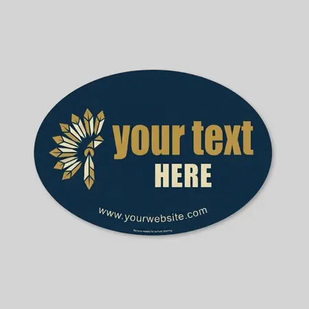 Small Oval Car Sign Magnet