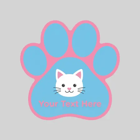 Paw Print Car Magnet 5.75 x 5.75