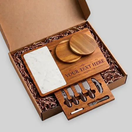 Charcuterie Board Set with Stainless Steel Knives
