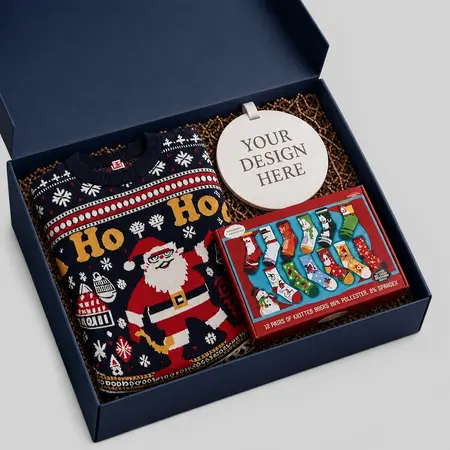The Ultimate Christmas Cozy Bundle: Custom Ornaments, Novelty Socks & Mens Ugly Christmas Sweater