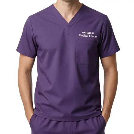 Wink® Unisex WorkFlex Chest Pocket V-Neck Top