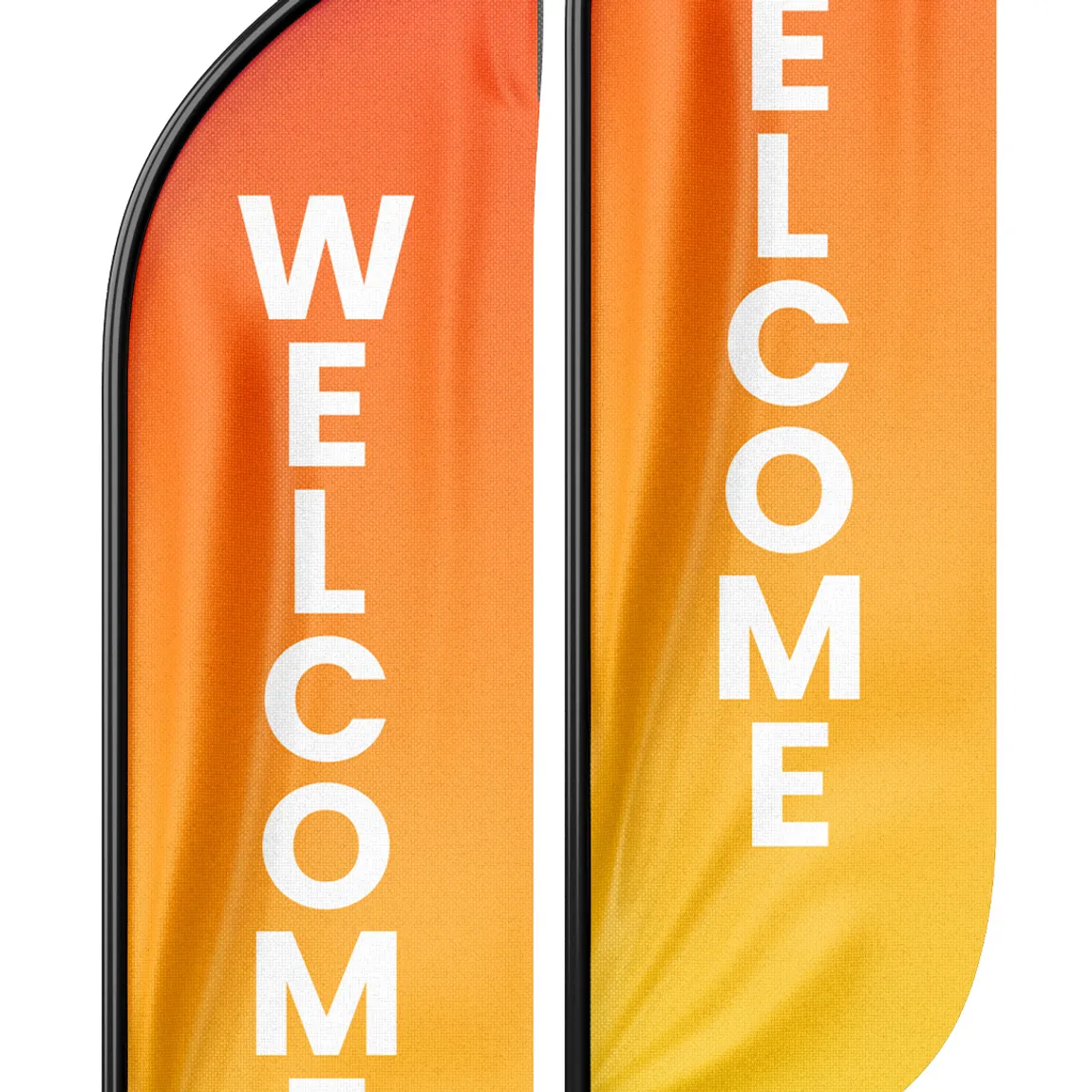 Displays banners custom welcome flags