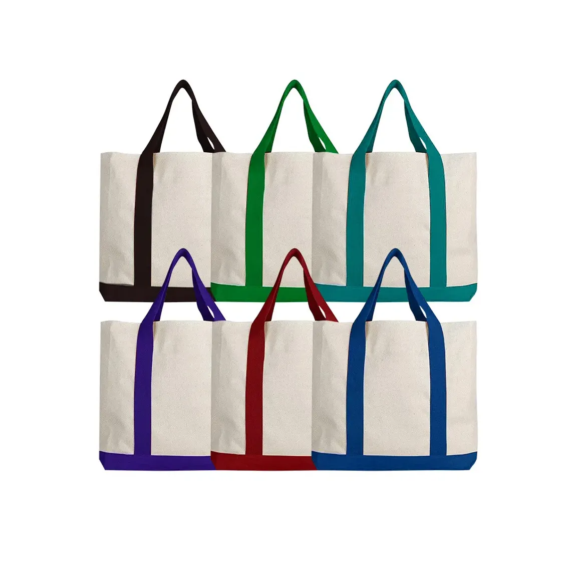 ★TOUT Y EST★ Cotton 2-way canvas bag 19cnbg005 Two-Tone Accent Gusseted Tote Bag 6251 : 4imprint.com