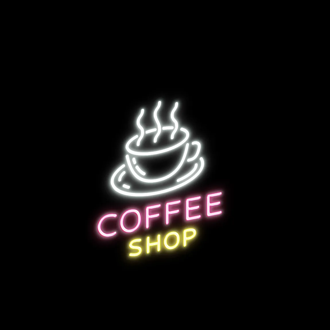 Coffee shop neon signs