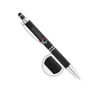 Custom Hex Grip Soft Touch Stylus Pens - Full Color Imprint