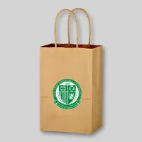 Budget Custom Kraft Paper Brown Shopping Bags-5-14-x-8-14