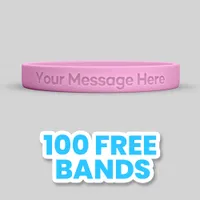 Debossed - 1/2 inch Wristband 