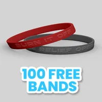 1/4 inch Embossed Wristband 