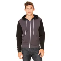 Bella   Canvas Unisex Poly-Cotton Fleece Full-Zip Hoodie - Athletic Heather