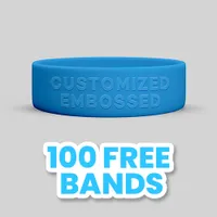Embossed 1 inch Wristband 